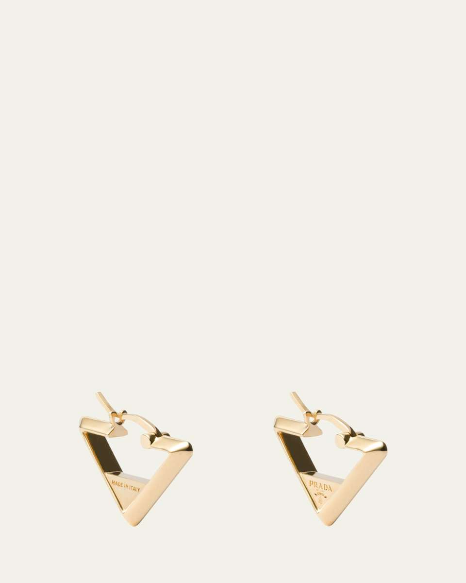 Triangle Brass Earrings